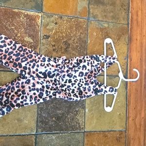 Girls cheetah overalls